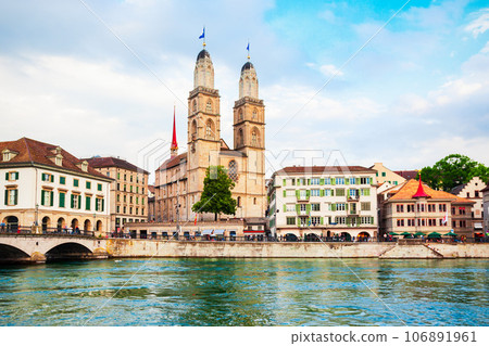 Grossmunster Church in Zurich, Switzerland Grossmunster Church in Zurich, Switzerland 106891961