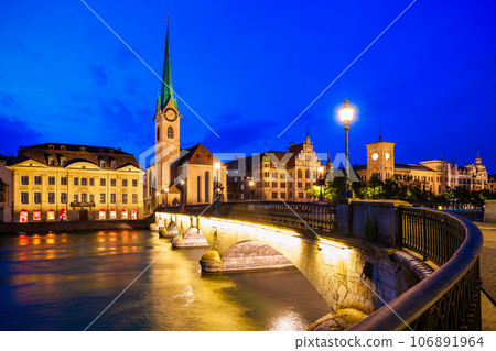 Fraumunster Church in Zurich, Switzerland Fraumunster Church in Zurich, Switzerland 106891964