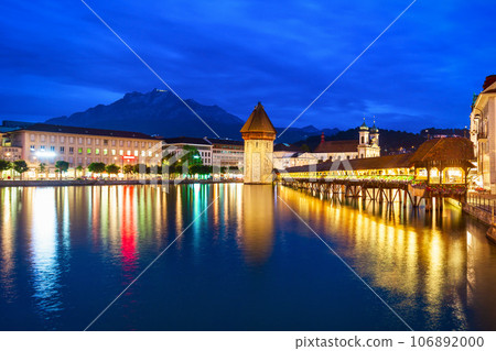 Kapellbrucke Bridge, Wasserturm Tower, Lucerne 106892000