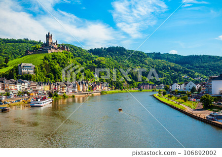 Cochem town aerial view, Germany 106892002