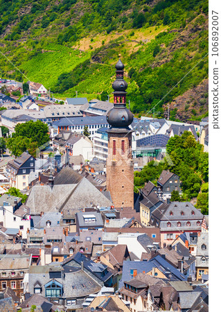 Cochem town aerial view, Germany 106892007