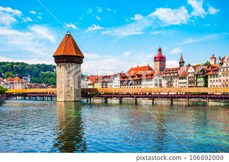 Kapellbrucke Bridge, Wasserturm Tower, Lucerne 106892009