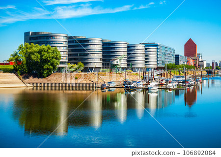 Innenhafen harbor district in Duisburg Innenhafen harbor district in Duisburg 106892084