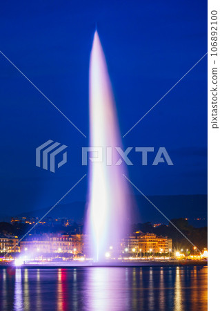 Water jet fountain in Geneva Water jet fountain in Geneva 106892100