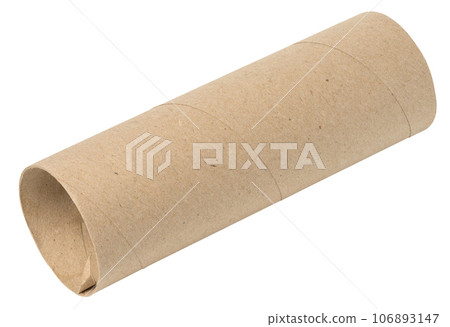 Paper towel tube on white isolated background 106893147