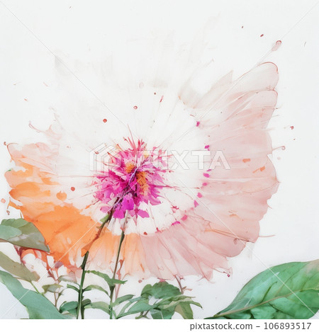 AI 生成的帶有花卉圖案的抽象插圖 106893517