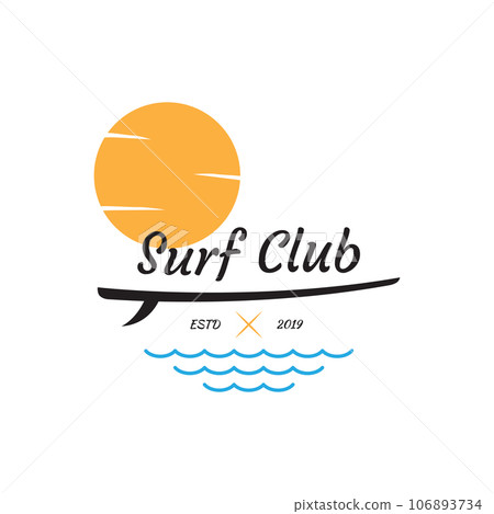 Surfboard Vintage Logo Template. 106893734