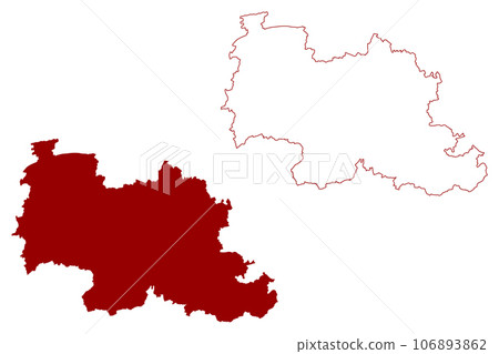 Weinfelden District (Switzerland, Swiss Confederation, Canton of Thurgau or Thurgovia) map vector illustration, scribble sketch Bezirk Weinfelden map 106893862
