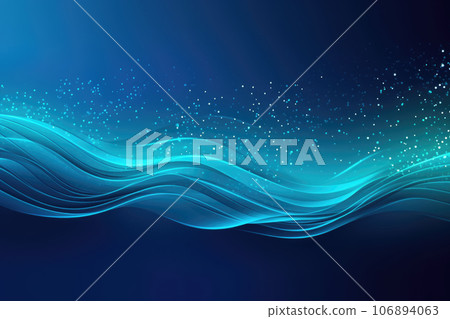 Abstract wavy background with blue and gold lines  106894063
