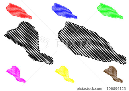 Cousine and Conception island (Republic of Seychelles, Indian Ocean, Inner Islands) map vector illustration, scribble sketch Ile Cousine and Conception map Cousine and Conception island (Republic of Seychelles, Indian Ocean, Inner Islands) map vector illustration, scribble sketch Ile Cousine and Conception map 106894123