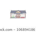 Illustration of a Japanese restaurant with lines 106894186