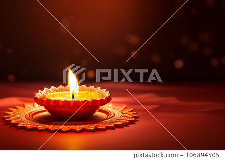 Background mockup with burning candles. 106894505