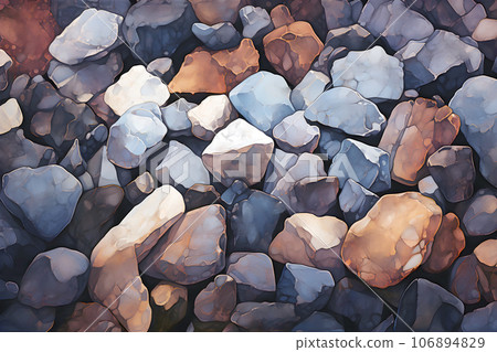 Paved stone background - Generative AI 106894829