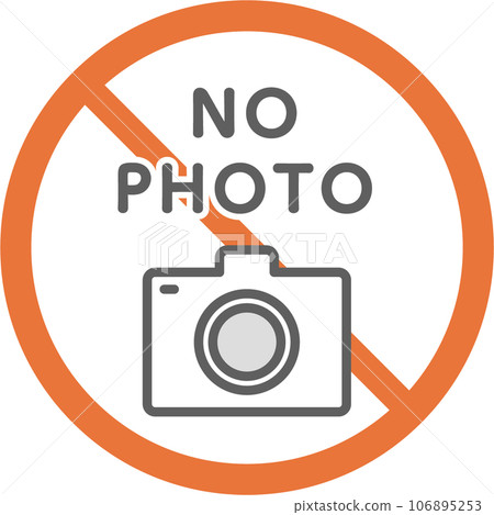 Photo prohibition icon (thin type) Photo prohibition icon (thin type) 106895253