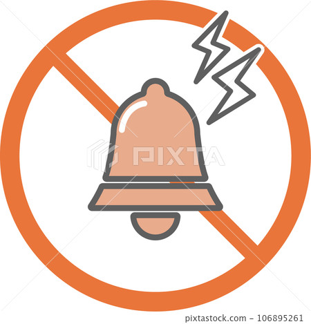 禁止噪音圖標（細型） 106895261