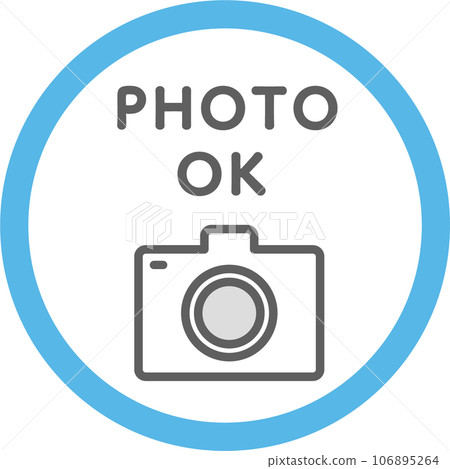 Shooting permission/shooting OK/photo OK icons (thin type) Shooting permission/shooting OK/photo OK icons (thin type) 106895264