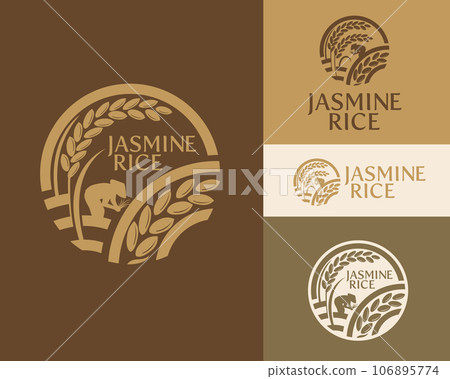 paddy rice premium organic natural product banner logo vector design 106895774