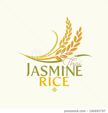 paddy rice premium organic natural product banner logo vector design 106895797