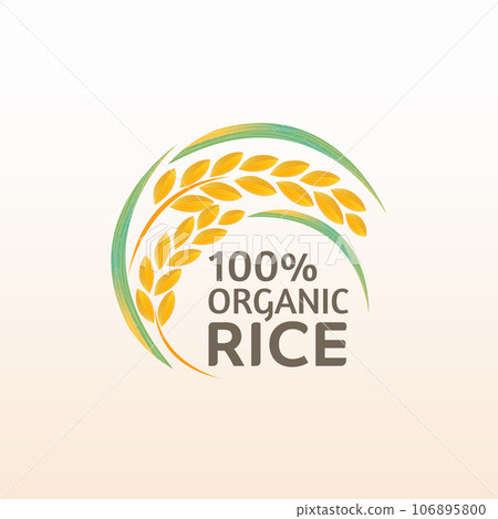 paddy rice premium organic natural product banner logo vector design 106895800
