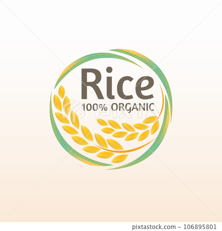 paddy rice premium organic natural product banner logo vector design 106895801