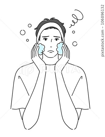 男人對洗臉不滿意 男人對洗臉不滿意 106896132