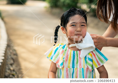 perspiration, perspiring, child 106896413