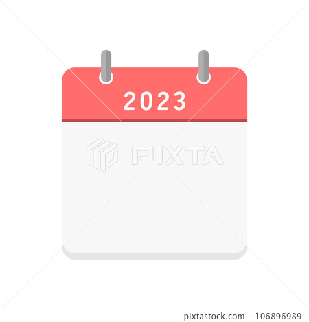 2023 年空白每日日曆圖標-日曆模板 106896989