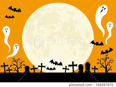 Vector illustration for Halloween background with beautiful moon Vector illustration for Halloween background with beautiful moon 106897070