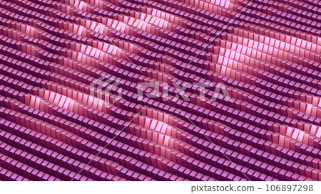 Flowing structure with blocks in different colors. CG art. Flowing structure with blocks in different colors. CG art. 106897298