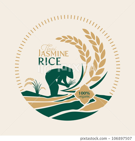 paddy rice premium organic natural product banner logo vector design paddy rice premium organic natural product banner logo vector design 106897507