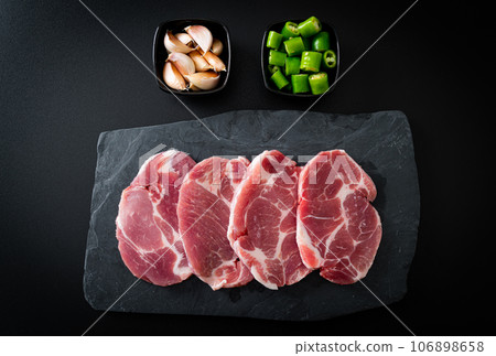 fresh pork neck raw or collar pork 106898658