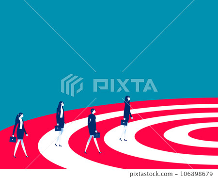 People walking on the target. Business competitive society 106898679
