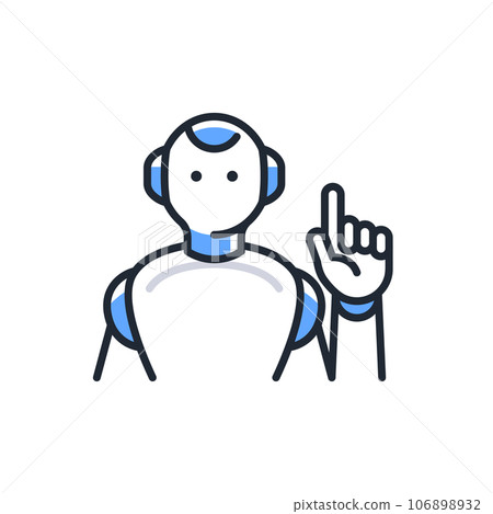 Humanoid artificial intelligence simple vector icon illustration material Humanoid artificial intelligence simple vector icon illustration material 106898932