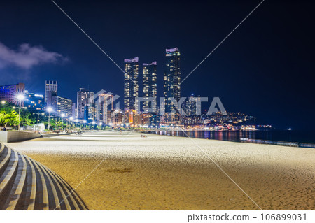 釜山海雲台海水浴場的夜晚 106899031