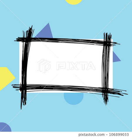 Colored simple Frame. Frame with geometrical figure decoration. 106899033