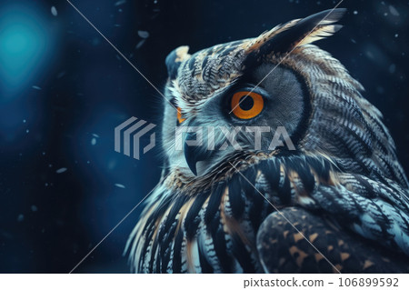 Abstract animal Owl portrait 106899592