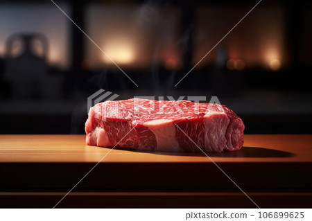 Wagyu Raw Meat realistic cinematic lighting, 106899625