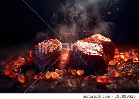 Wagyu Raw Meat realistic cinematic lighting, 106899626