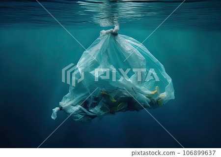 Plastic bag under the sea 106899637