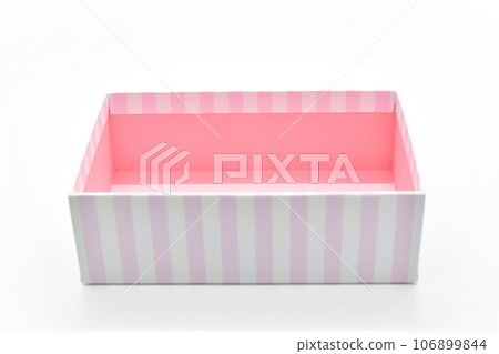beautiful pink box on white background, package for design beautiful pink box on white background, package for design 106899844