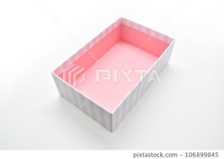 open beautiful pink box on white background, package for design open beautiful pink box on white background, package for design 106899845