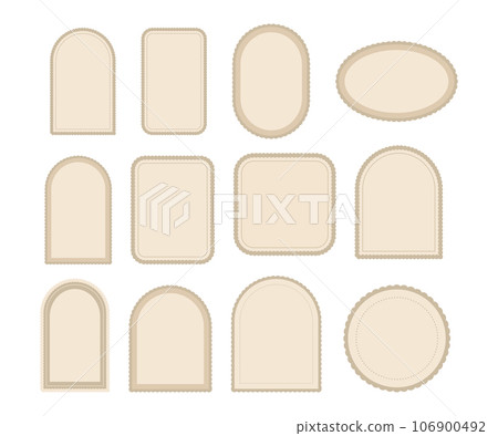 Vintage Beige Frame Collection. Emptu Frame labels for invitations, frames, menus and labels. Graphic design of the website, cafes, boutiques, tags, wedding invitations. Vintage Beige Frame Collection. Emptu Frame labels for invitations, frames, menus and labels. Graphic design of the website, cafes, boutiques, tags, wedding invitations. 106900492