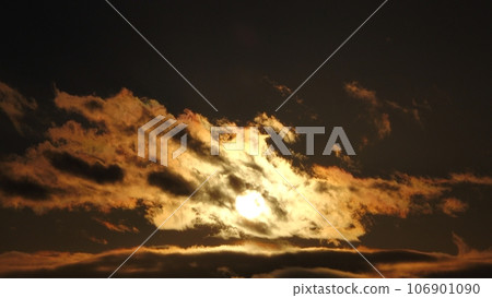 Morning sun and orange clouds at dawn, autumn, telephoto, sky only, 230905am Morning sun and orange clouds at dawn, autumn, telephoto, sky only, 230905am 106901090