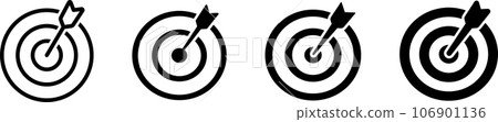 帶弓的目標的圖標集 106901136