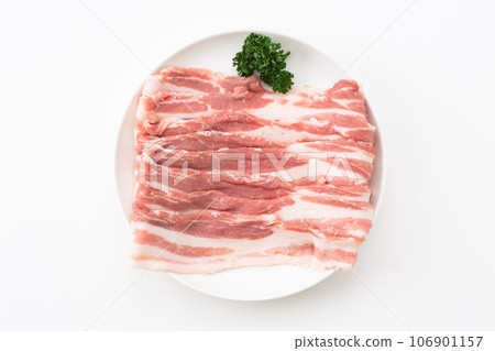 Pork rib slice 106901157