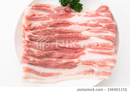 Pork rib slice 106901158