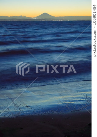 傍晚的海浪和富士山 - 新舞子海岸 傍晚的海浪和富士山 - 新舞子海岸 106901484