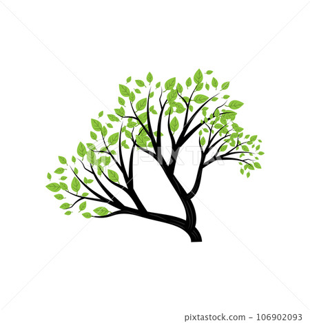 Bonsai Tree Logo. Simple Minimalist Silhouette Design, Plant Vector, Icon Illustration Element 106902093