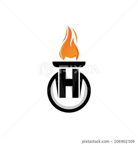 Torch Logo, Fire Design, Letter Logo, Product Brand Icon Torch Logo, Fire Design, Letter Logo, Product Brand Icon 106902306