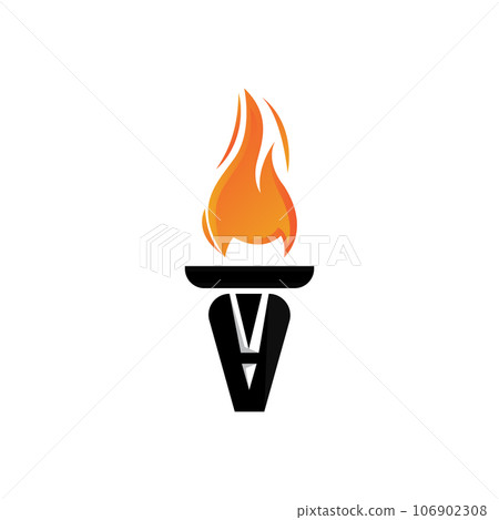 Torch Logo, Fire Design, Letter Logo, Product Brand Icon Torch Logo, Fire Design, Letter Logo, Product Brand Icon 106902308